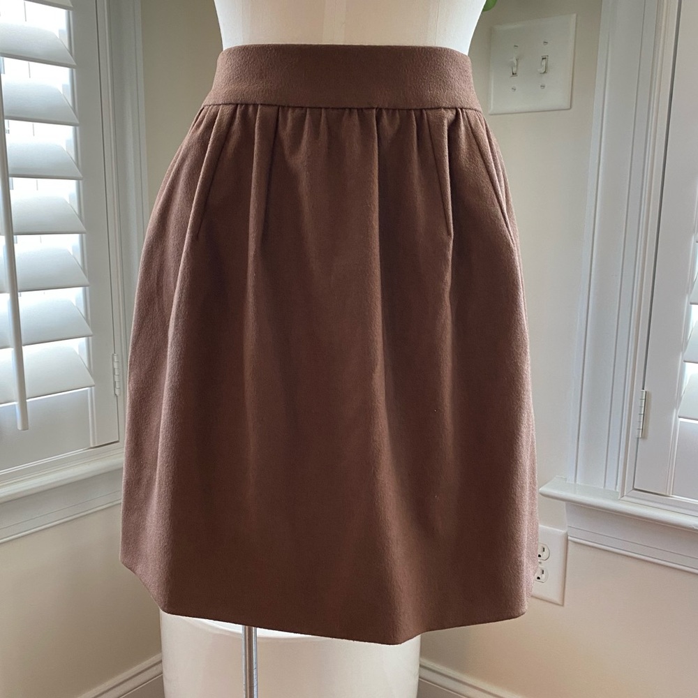 Dolce & Gabbana cashmere mini skirt!!  Dark Camel color size 40